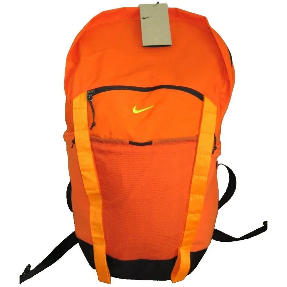 Nike Hike Backpack Travel Bag Safety Orange Black Atomic Green 27L DJ9677-819